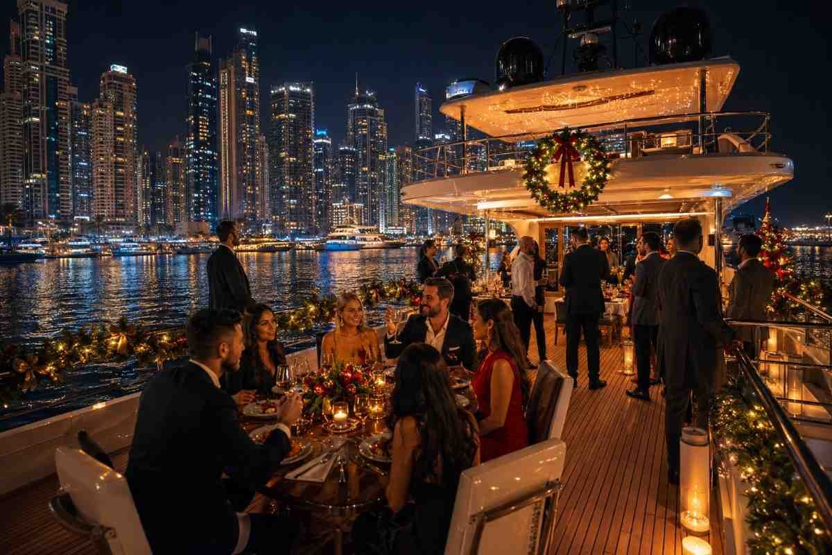christmas party dubai, christmas eve yacht party in dubai, christmas party decorations dubai, dubai christmas party, christmas party ideas dubai
